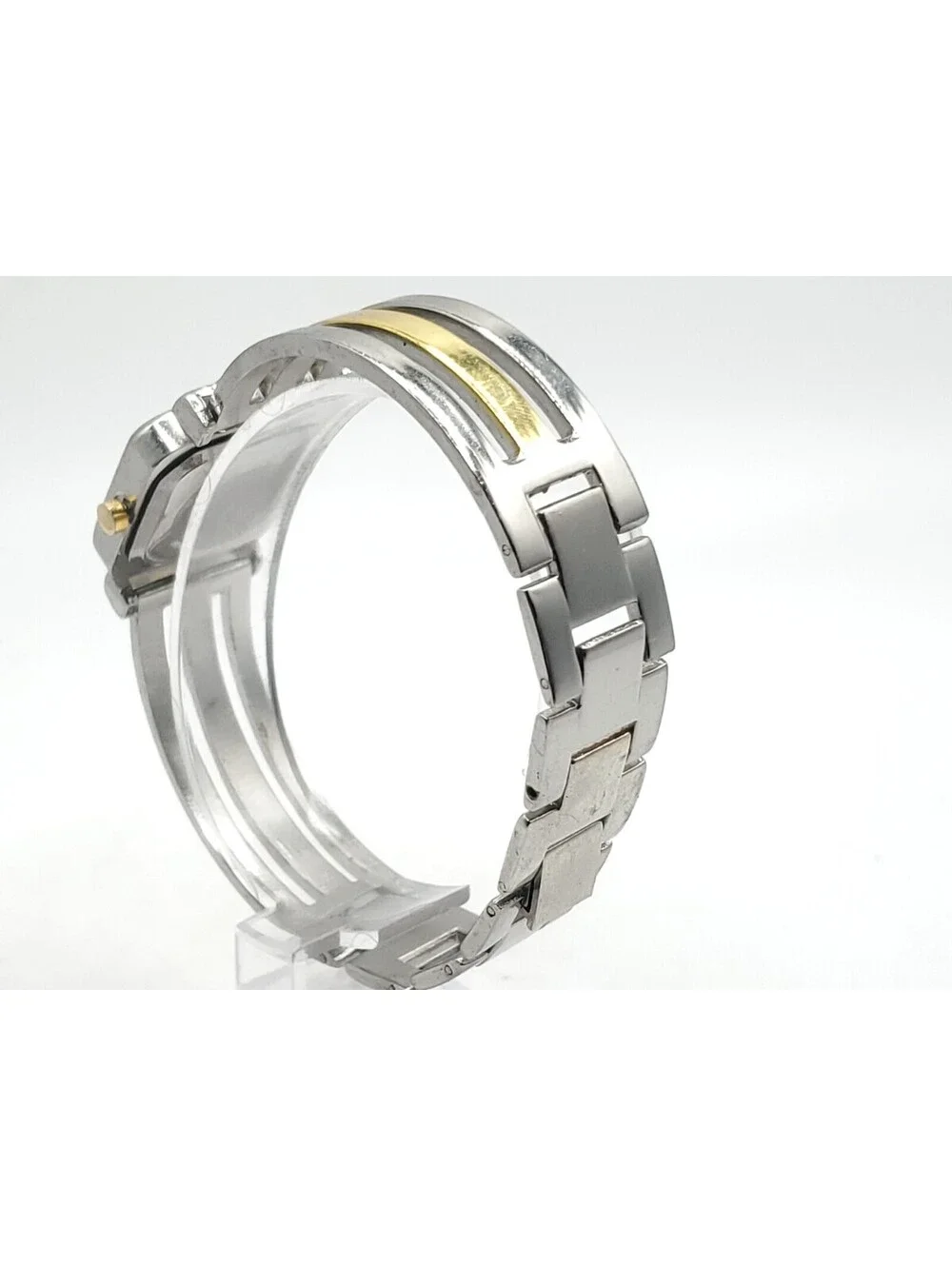 Cuetime Quartz Watch Womens New Battery Two-Tone Square 24mm